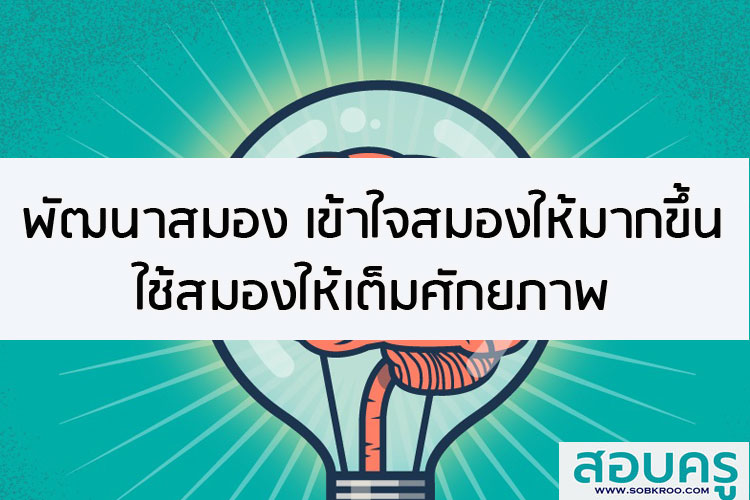 พัฒนาสมอง เข้าใจสมองให้มากขึ้น ใช้สมองให้เต็มศักยภาพ