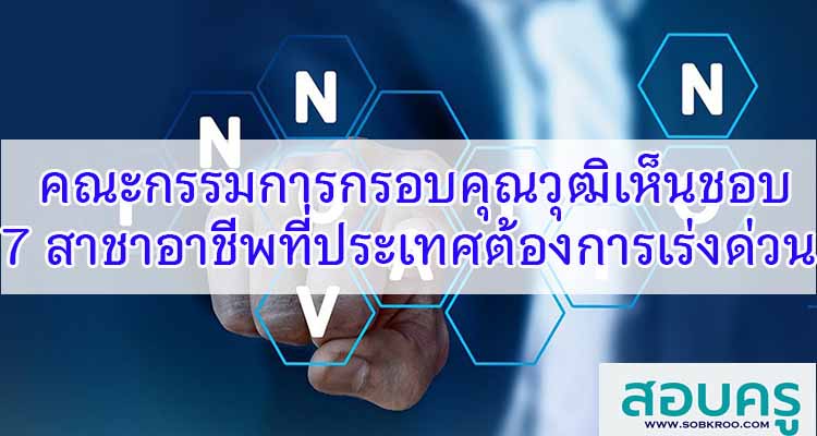 M080_คณะกรรมการกรอบคุณวุฒิ เห็นชอบ 7 สาชาอาชีพ ประเทศต้องการเร่งด่วน