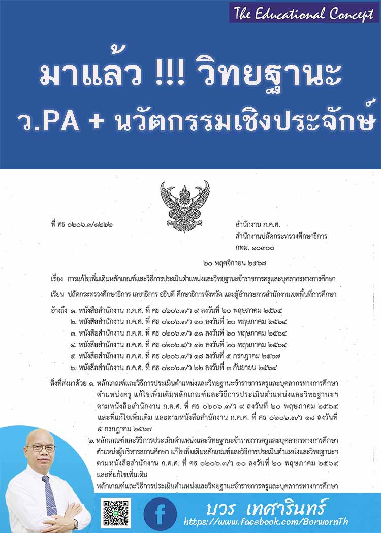 หลักเกณฑ์การประเมินวิทยฐานะโดยใช้ผลงานเชิงประจักษ์