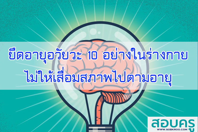 ยืดอายุอวัยวะ 10 อย่างในร่างกาย ไม่ให้เสื่อมสภาพไปตามอายุ