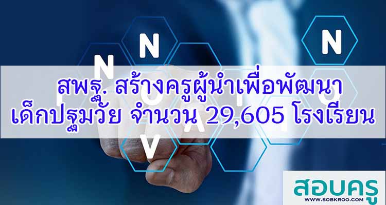 M434_สพฐ. สร้างครูผู้นำเพื่อพัฒนาเด็กปฐมวัย 29,605 โรงเรียน