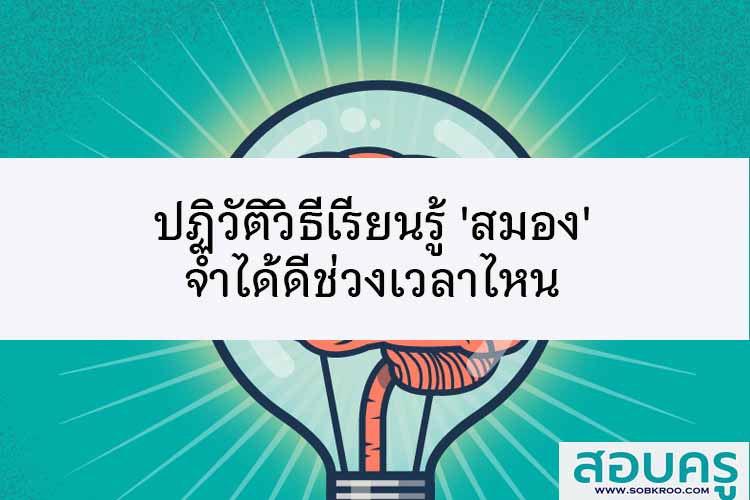 ปฏิวัติวิธีเรียนรู้ 'สมอง' จำได้ดีช่วงเวลาไหน