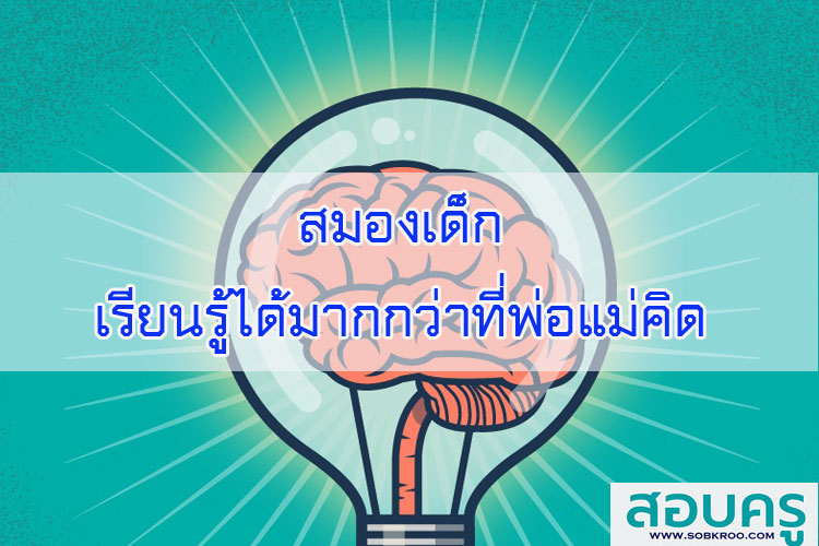 สมองเด็ก เรียนรู้ได้มากกว่าที่พ่อแม่คิด