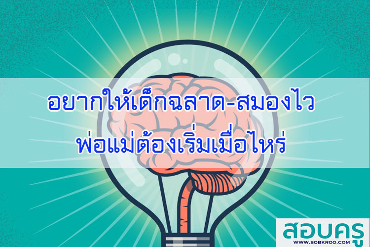 อยากให้เด็กฉลาด-สมองไว พ่อแม่ต้องเริ่มเมื่อไหร่