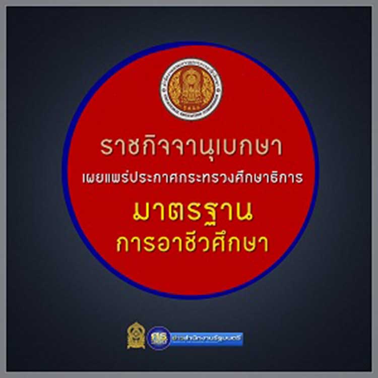 คู่มือปฏิบัติงาน ; มาตรฐานการอาชีศึกษา