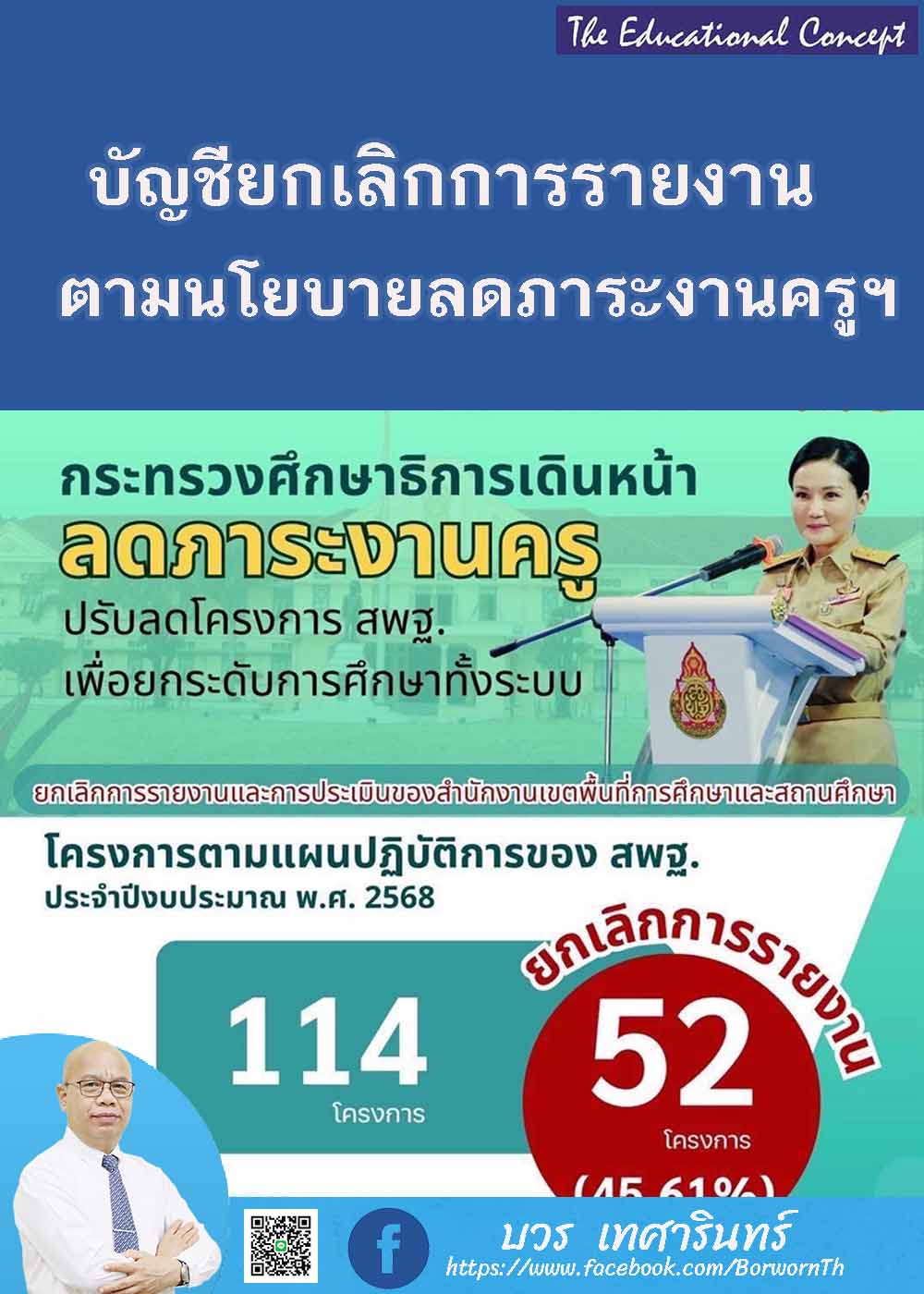 ชื่อโครงการที่ สพฐ. ยกเลิกการรายงานและการประเมิน 