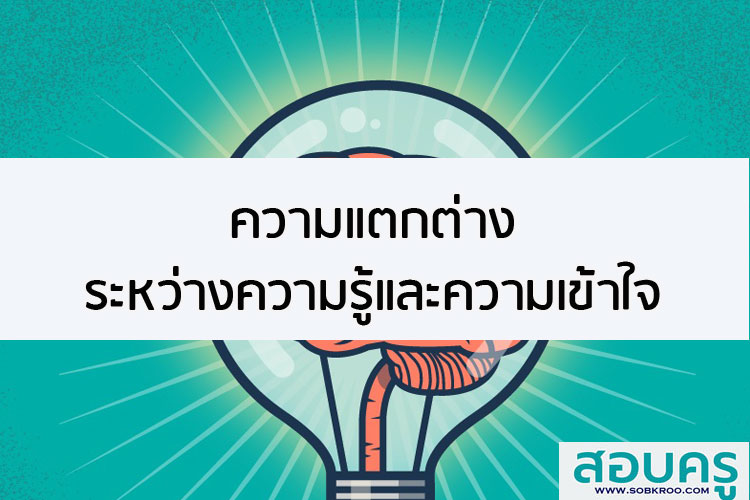 ความแตกต่างระหว่างความรู้และความเข้าใจ