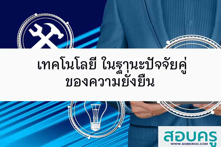 เทคโนโลยี ในฐานะปัจจัยคู่ของความยั่งยืน